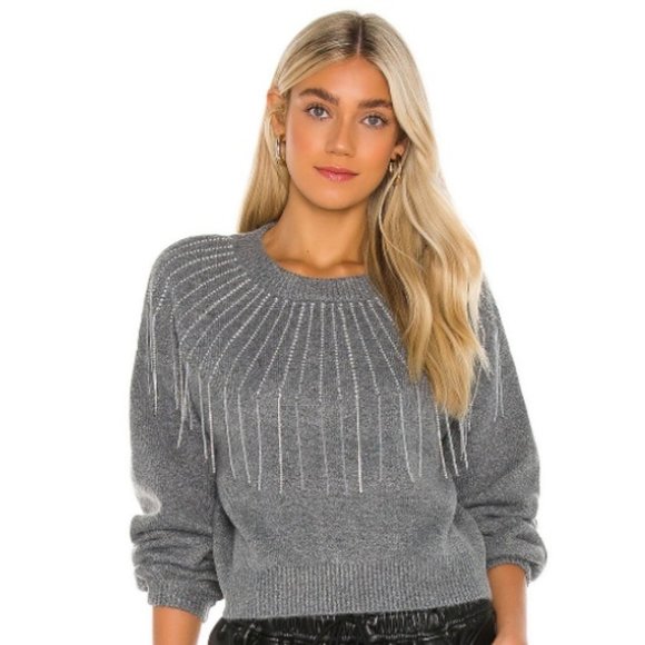 BB DAKOTA If You Fancy Rhinestone Embellished Crewneck Sweater - Picture 3 of 11